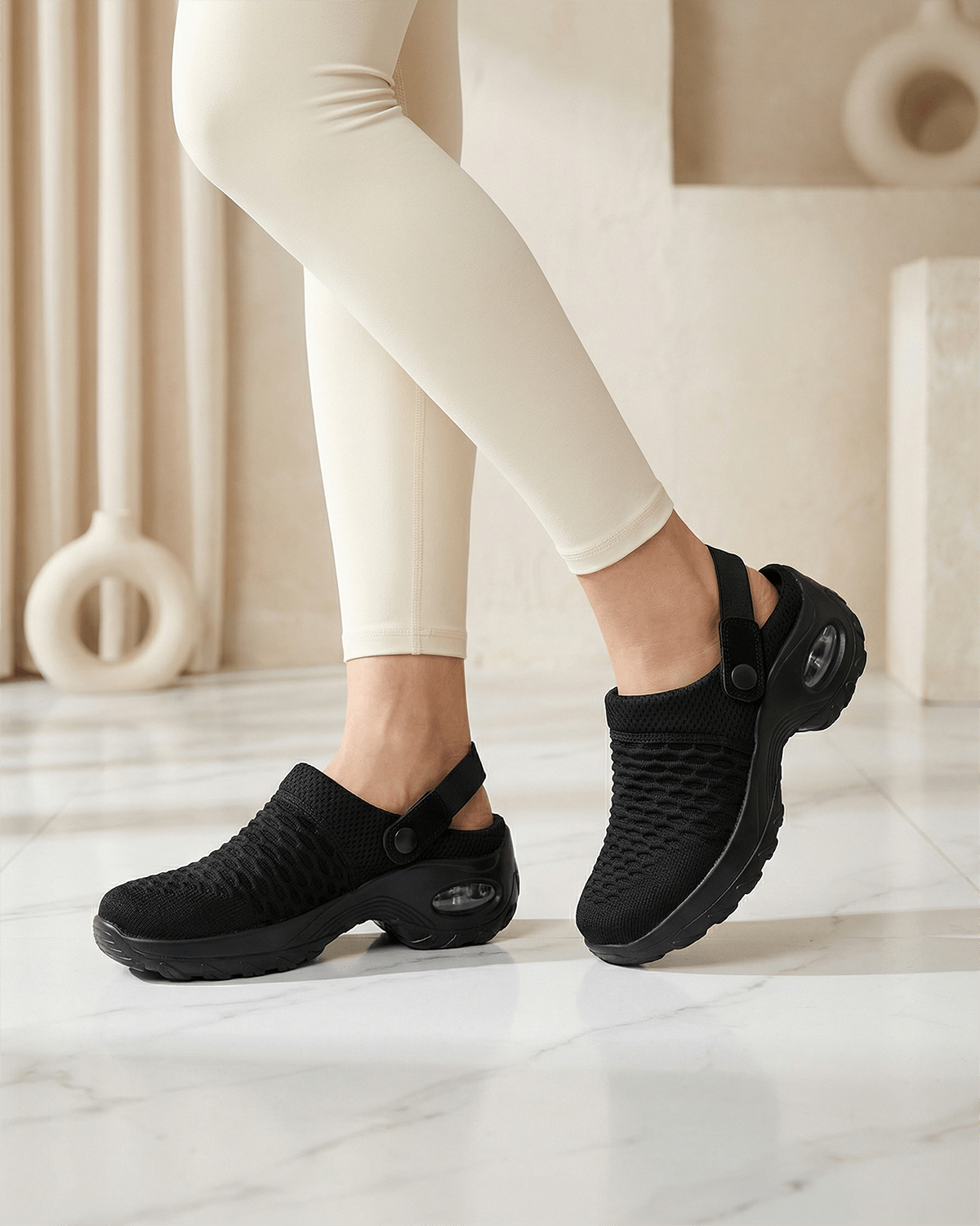 Women’s Mesh Clog Sneakers with Heel Strap