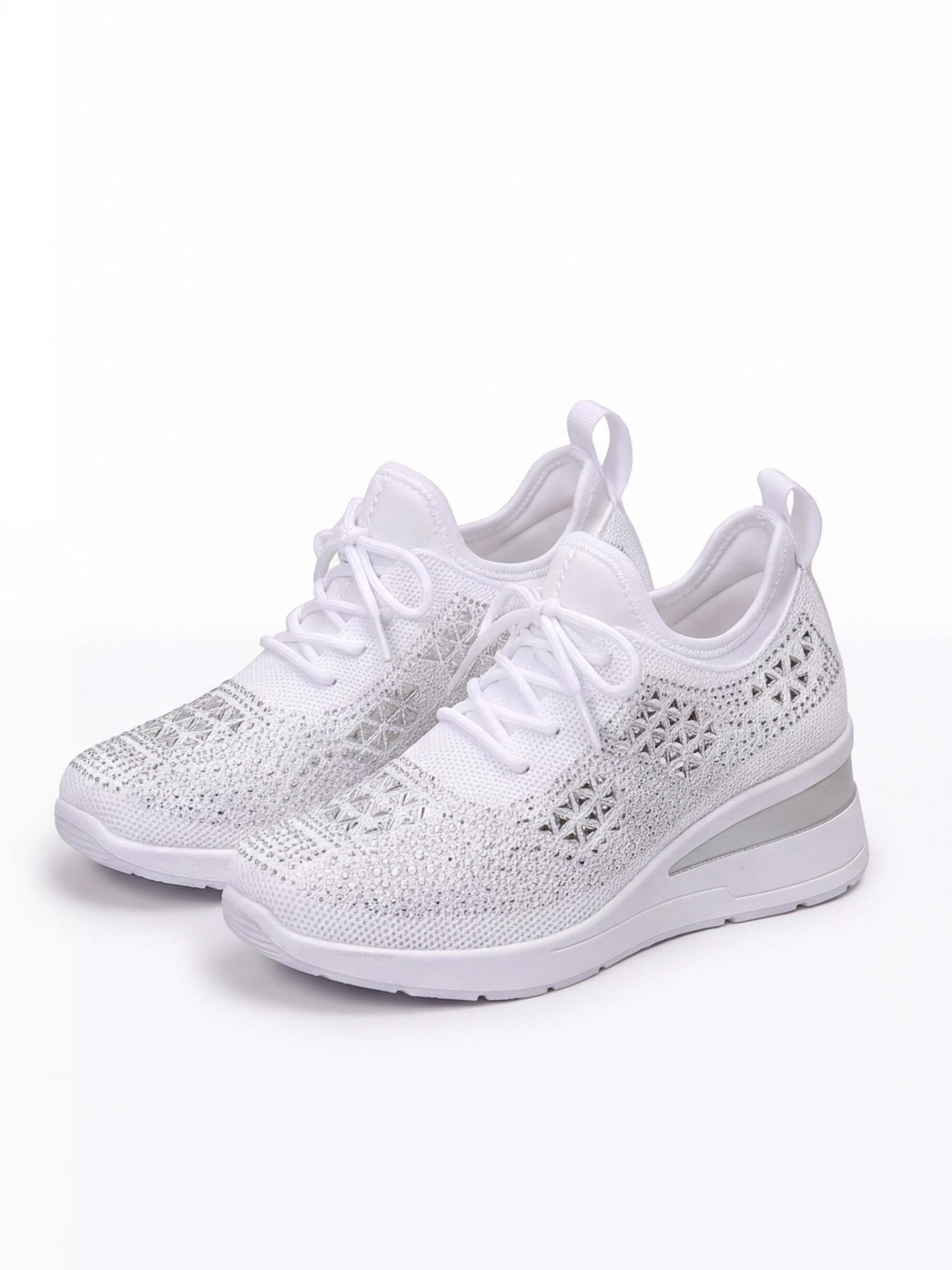 Women’s Embellished Knit Wedge Sneakers