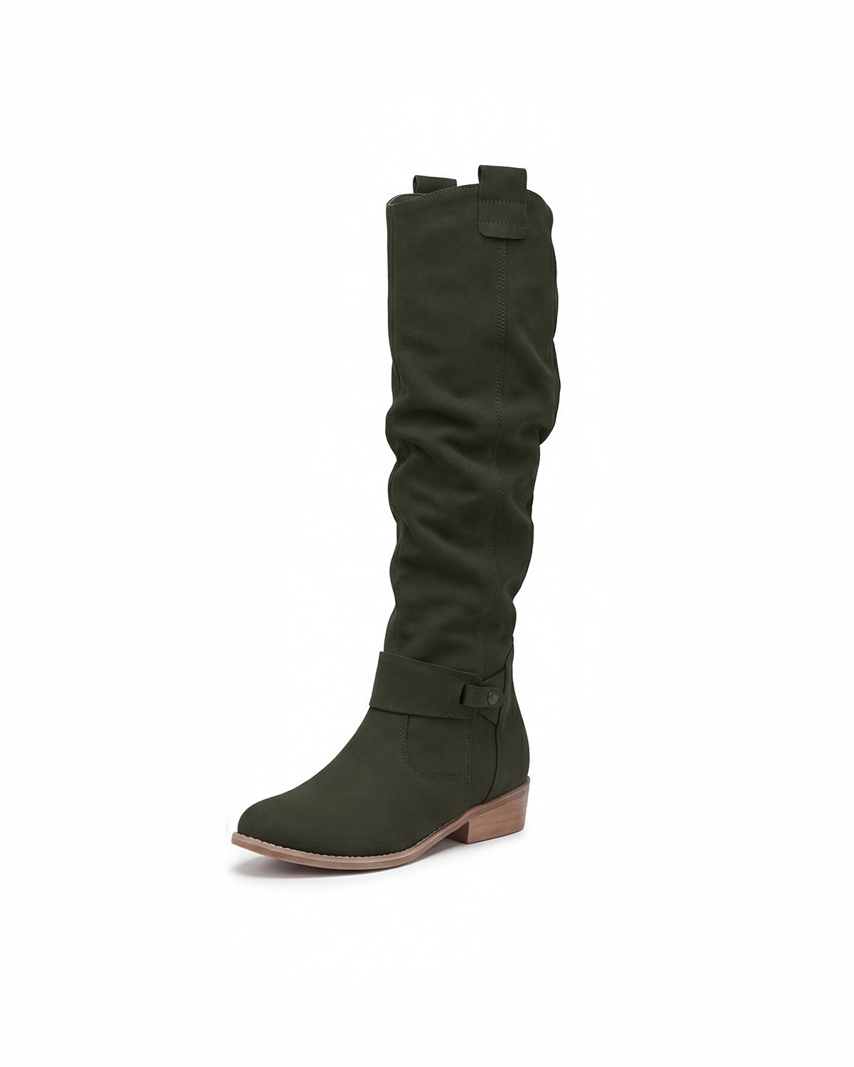 Women’s Knee-High Slouch Boots with Side Zip