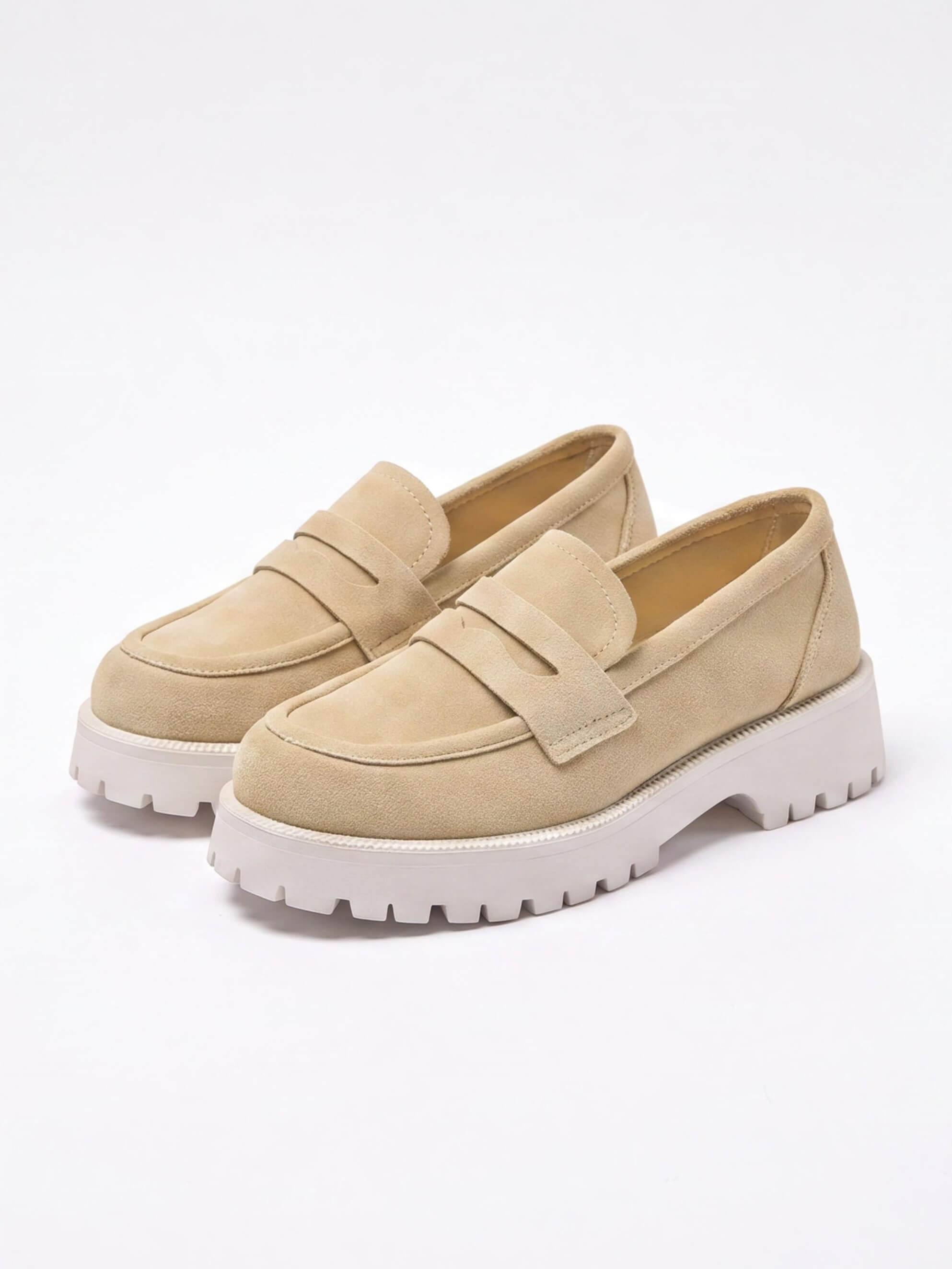 Women’s Chunky Lug-Sole Penny Loafers