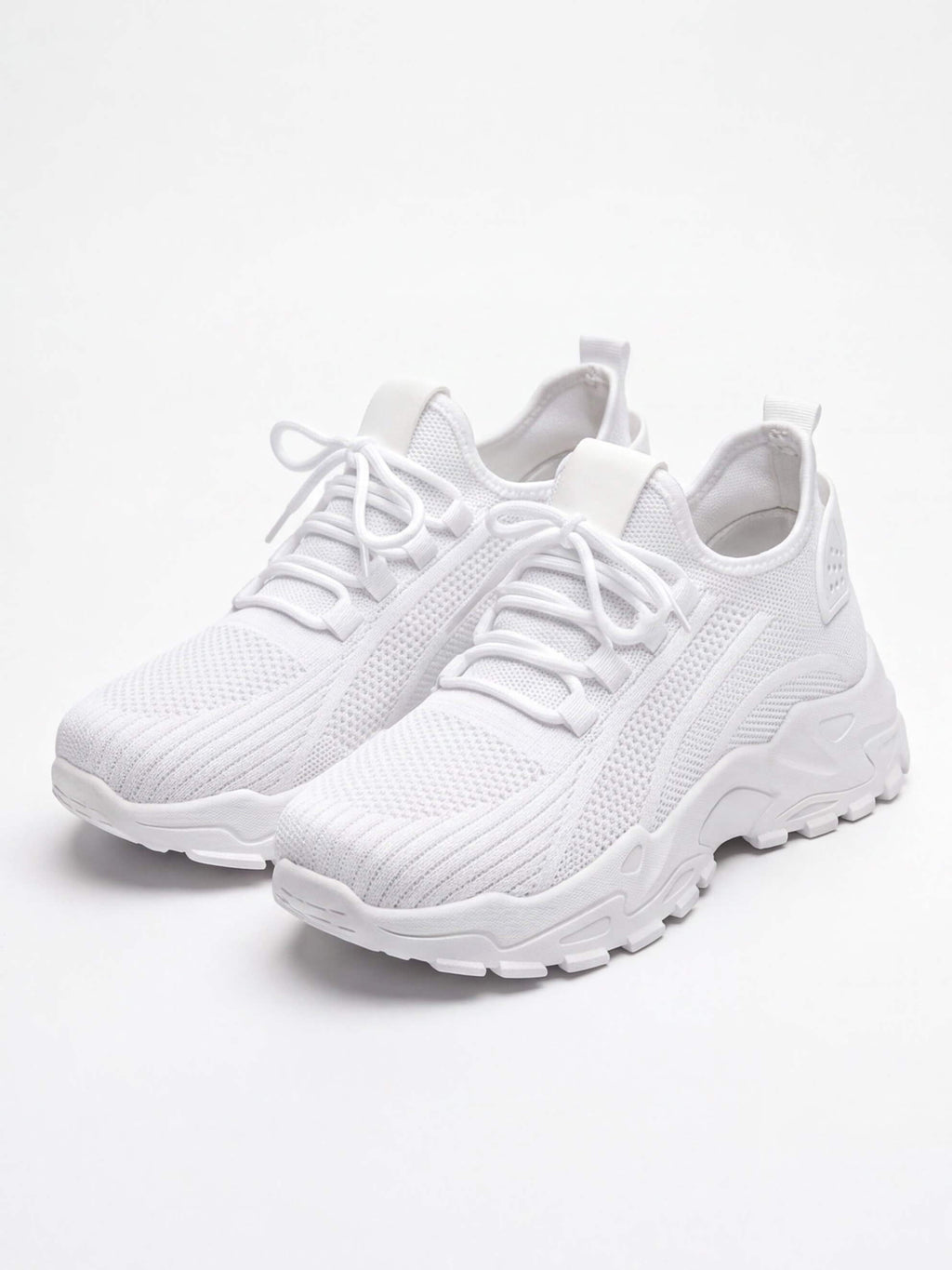 Women’s Chunky Knit Lace-Up Sneakers