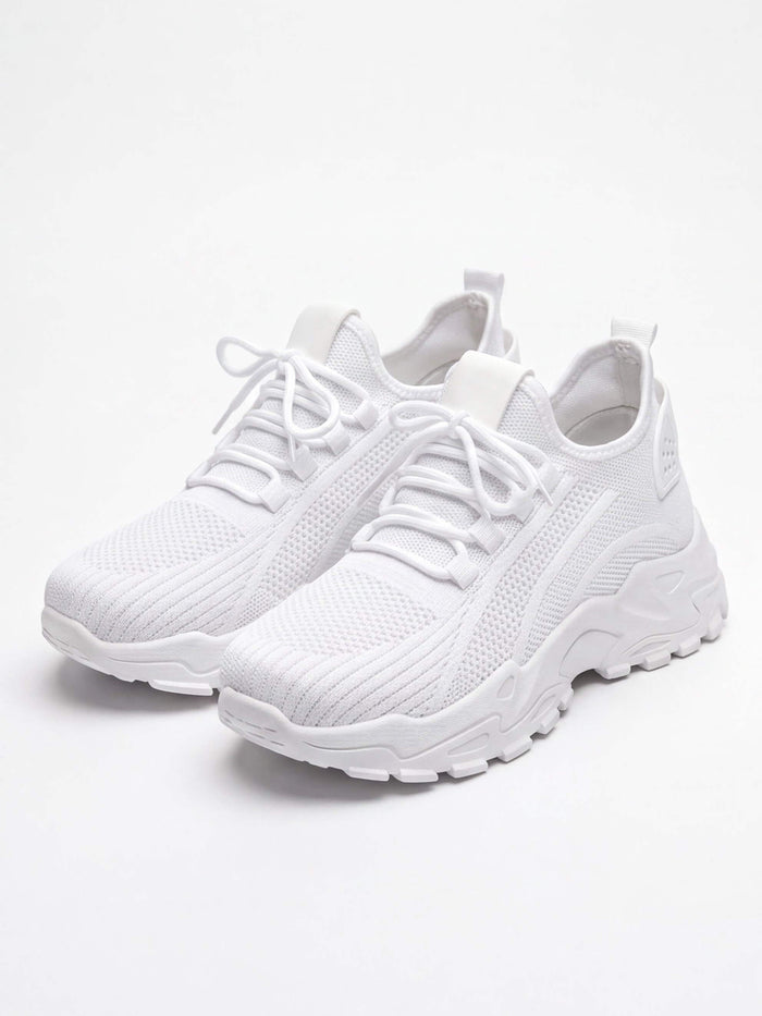 Women’s Chunky Knit Lace-Up Sneakers