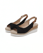 Women’s Knotted Slingback Platform Wedge Sandals