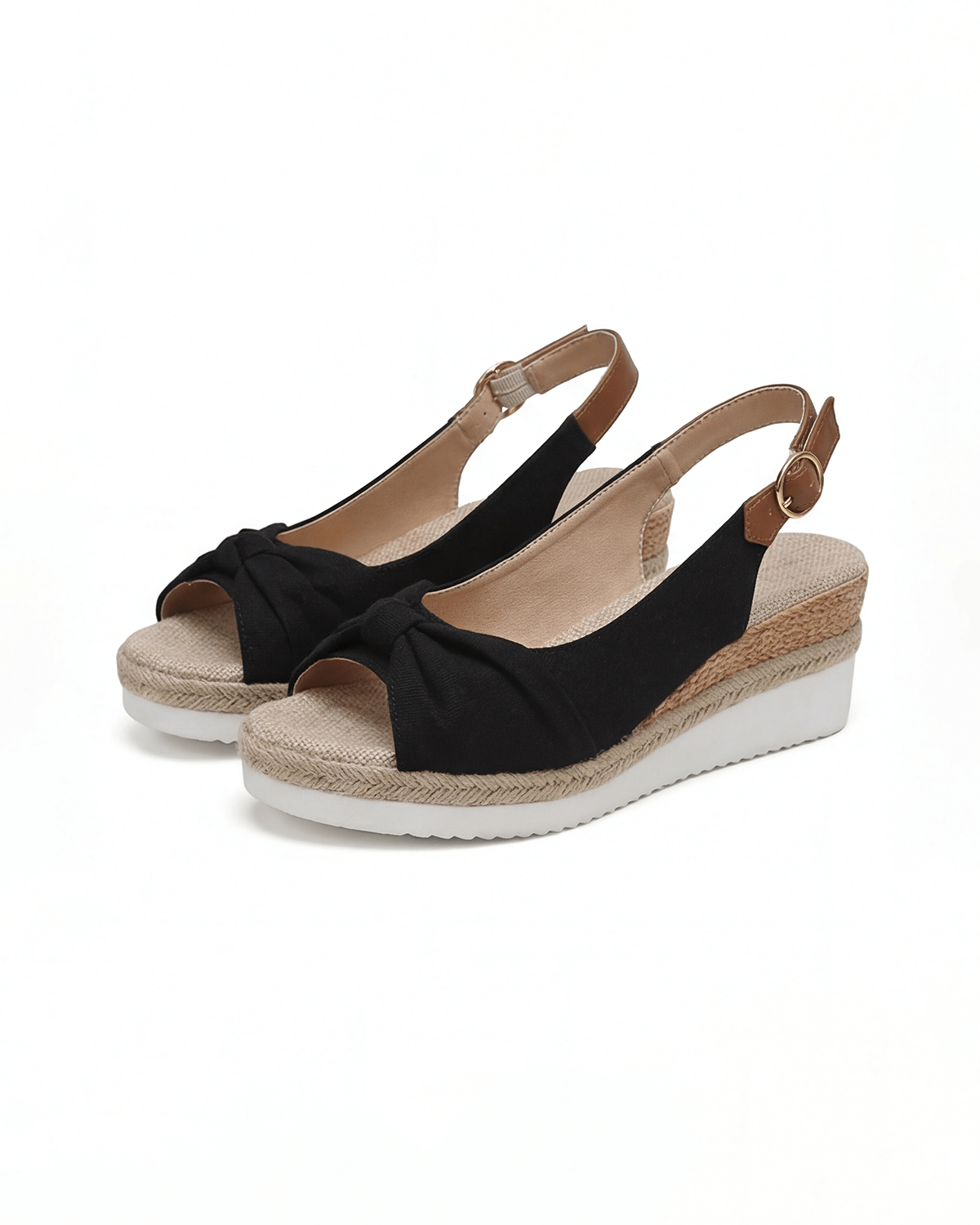 Women’s Knotted Slingback Platform Wedge Sandals