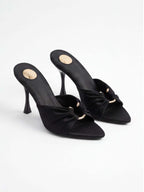 Women’s Twisted-Front Pointed Heeled Mules