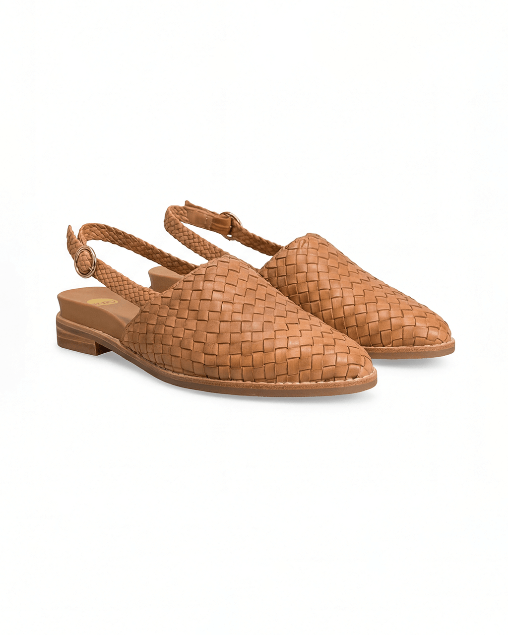 Women’s Woven Pointed-Toe Slingback Flats