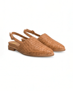 Women’s Woven Pointed-Toe Slingback Flats