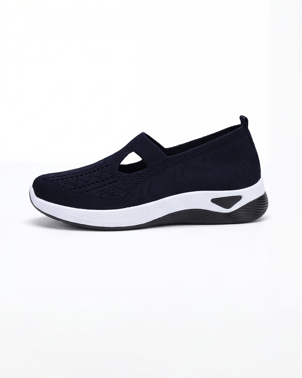 Women’s Knit Slip-On Casual Sneakers with Cutouts