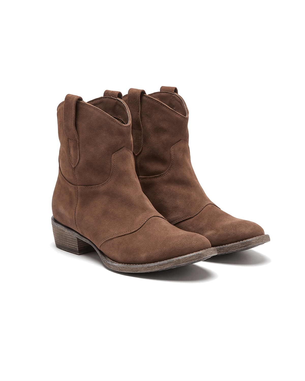 Women’s Suede-Look Ankle Boots with Low Heel