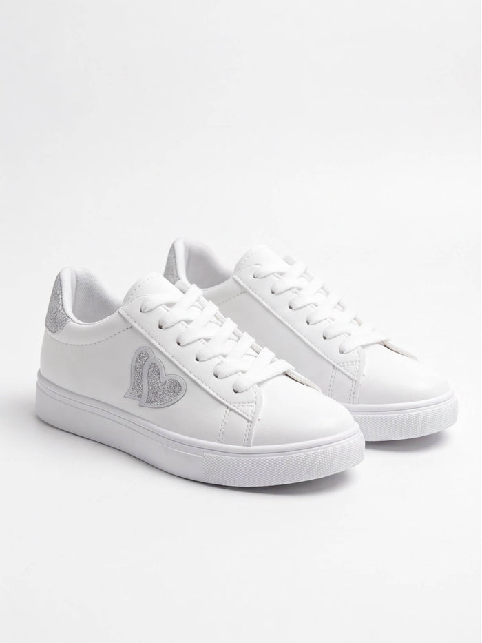 Women’s Heart-Detail Platform Fashion Sneakers