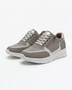 Women’s Lace-Up Sneakers with Side Zip