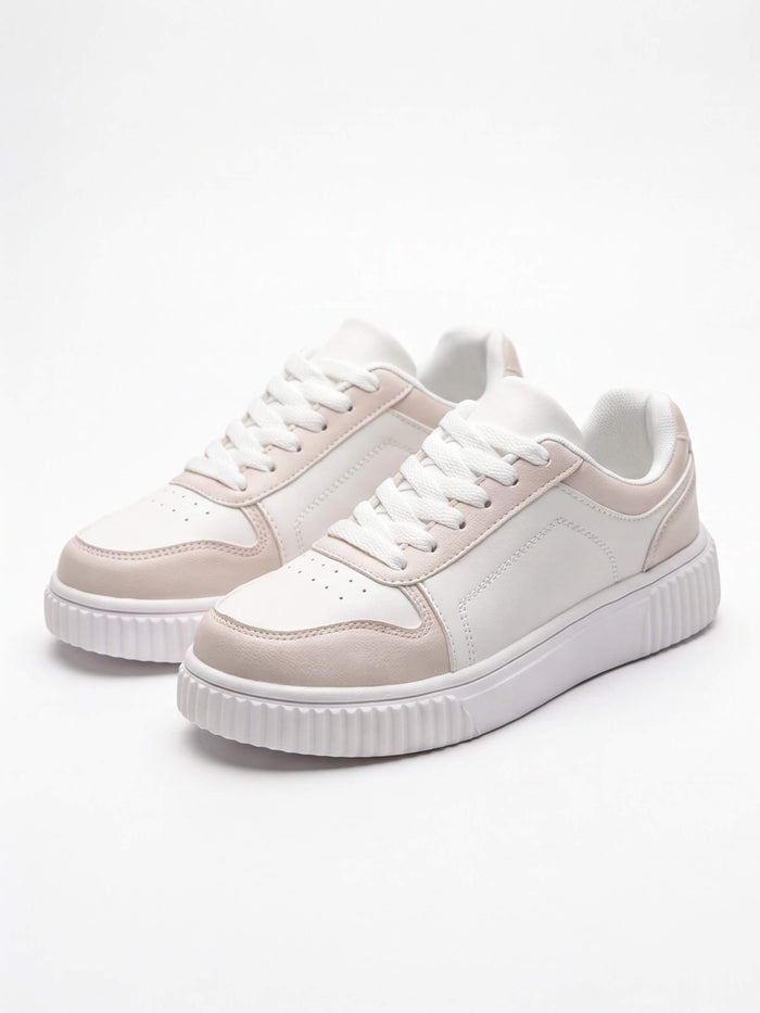 Women’s Panelled Lace-Up Platform Sneakers