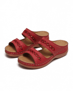 Women’s Cutout Double-Strap Flat Mule Sandals