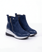 Women’s Side-Zip Wedge Sneaker Ankle Boots