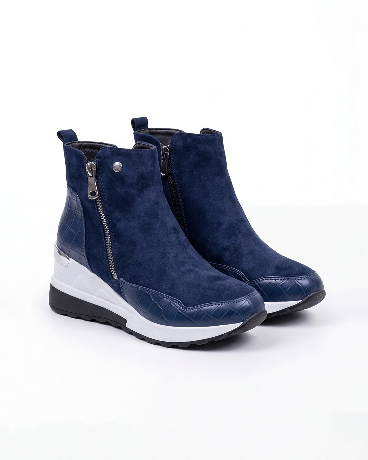 Women’s Side-Zip Wedge Sneaker Ankle Boots