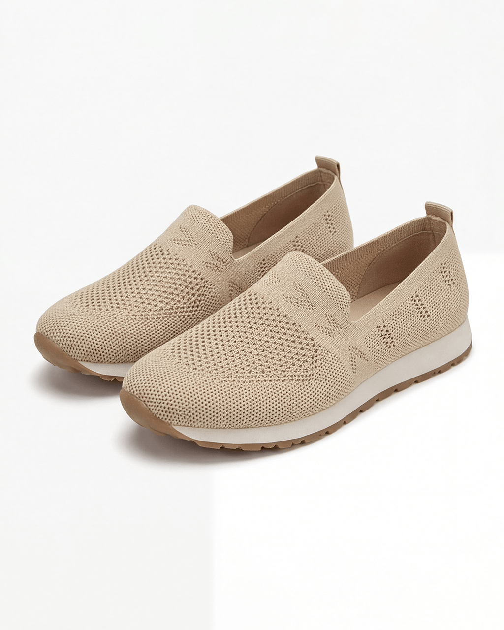 Women’s Knit Slip-On Casual Sneakers with Gum Sole