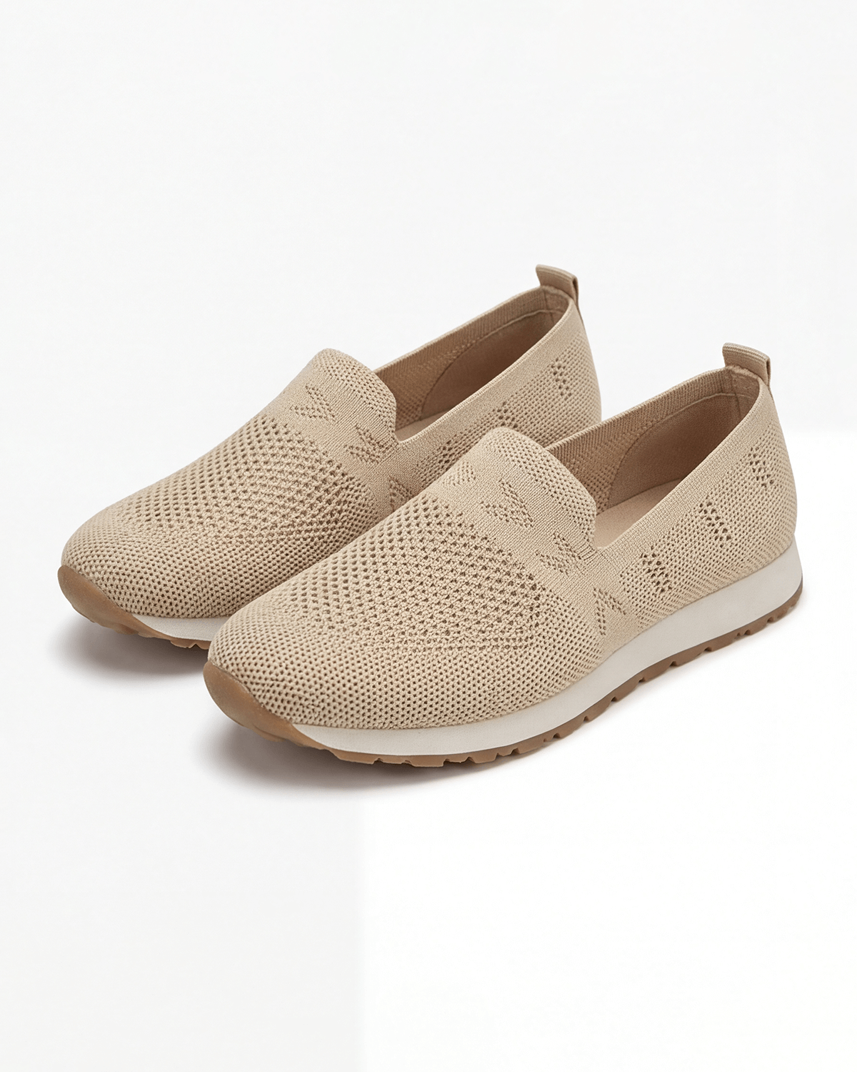 Women’s Knit Slip-On Casual Sneakers with Gum Sole