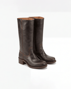 Women’s Knee-High Boots with Stacked Block Heel