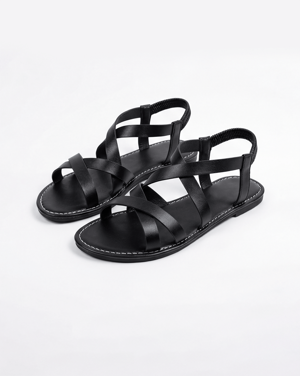 Women’s Strappy Caged Flat Sandals