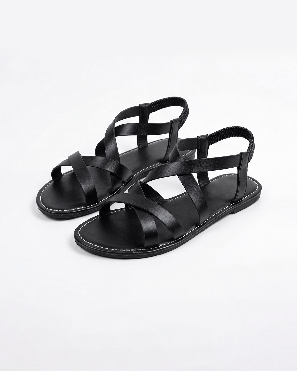 Women’s Strappy Caged Flat Sandals
