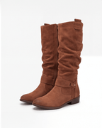 Women’s Knee-High Slouch Boots with Side Zip