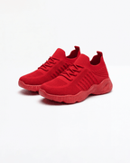 Women’s Knit Lace-Up Running-Style Sneakers