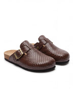 Women’s Woven Buckle Flat Clogs