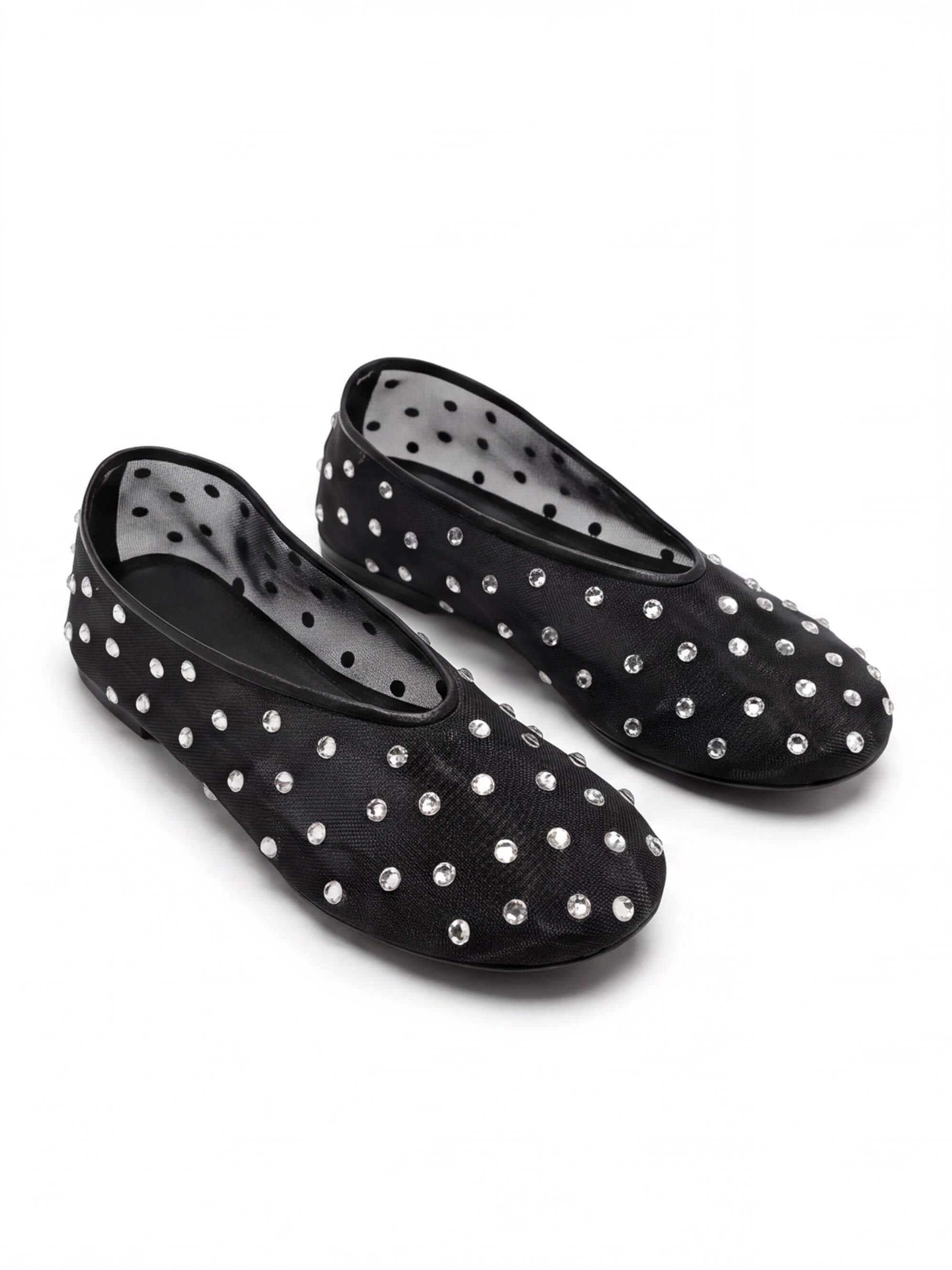Women’s Rhinestone Mesh Ballet Flats
