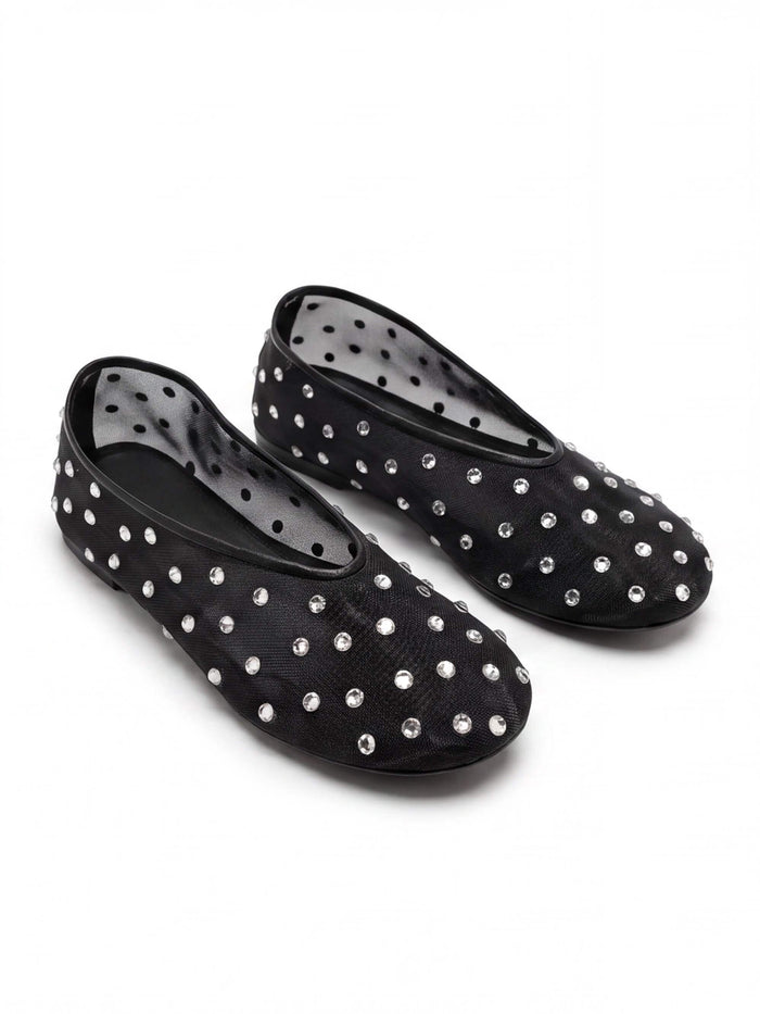 Women’s Rhinestone Mesh Ballet Flats