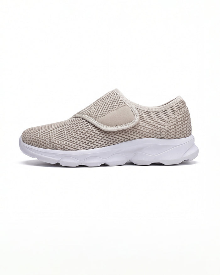 Women's Hook-and-Loop Mesh Walking Shoes with Thick Sole