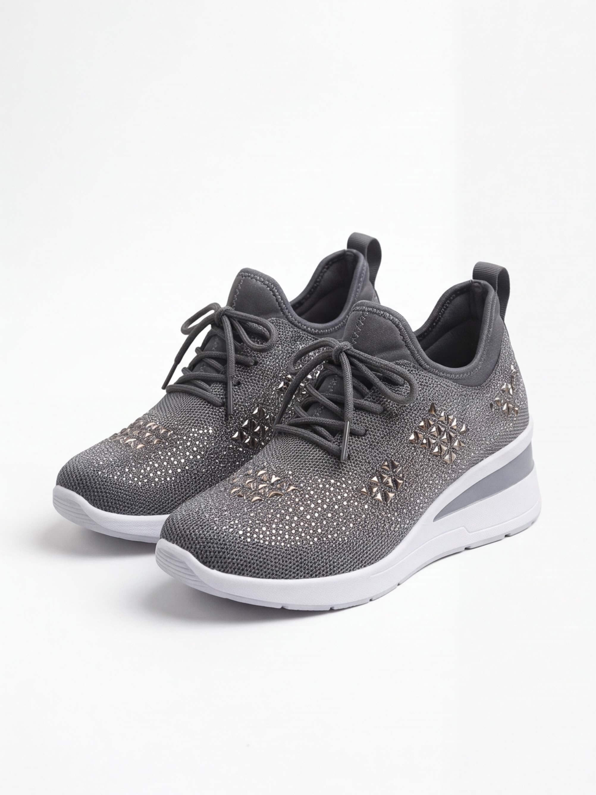 Women’s Embellished Knit Wedge Sneakers