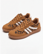 Women’s Leopard-Print Lace-Up Low-Top Sneakers