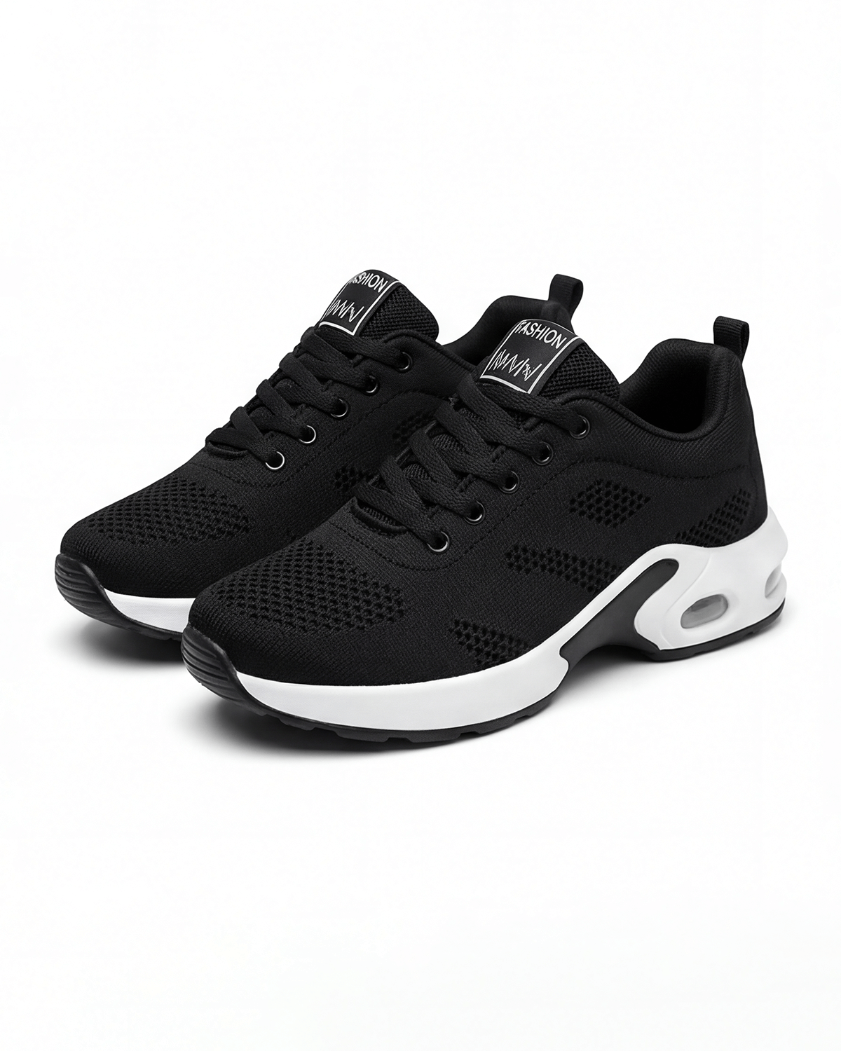 Women’s Breathable Knit Lace-Up Casual Sneakers