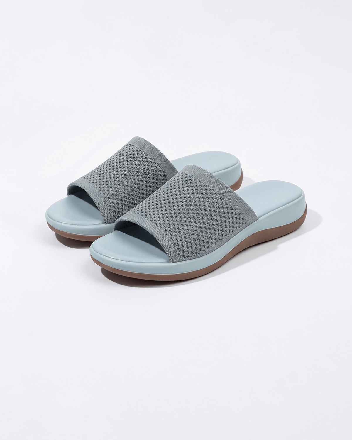 Women’s Knit Slide Sandals with Cushion Sole