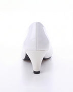 Women’s White Kitten Heel Pumps