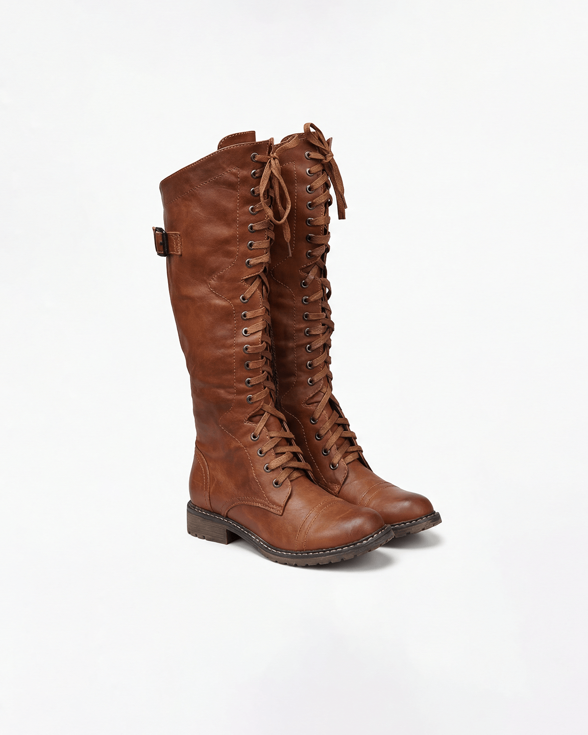 Women’s Lace-Up Knee-High Combat Boots