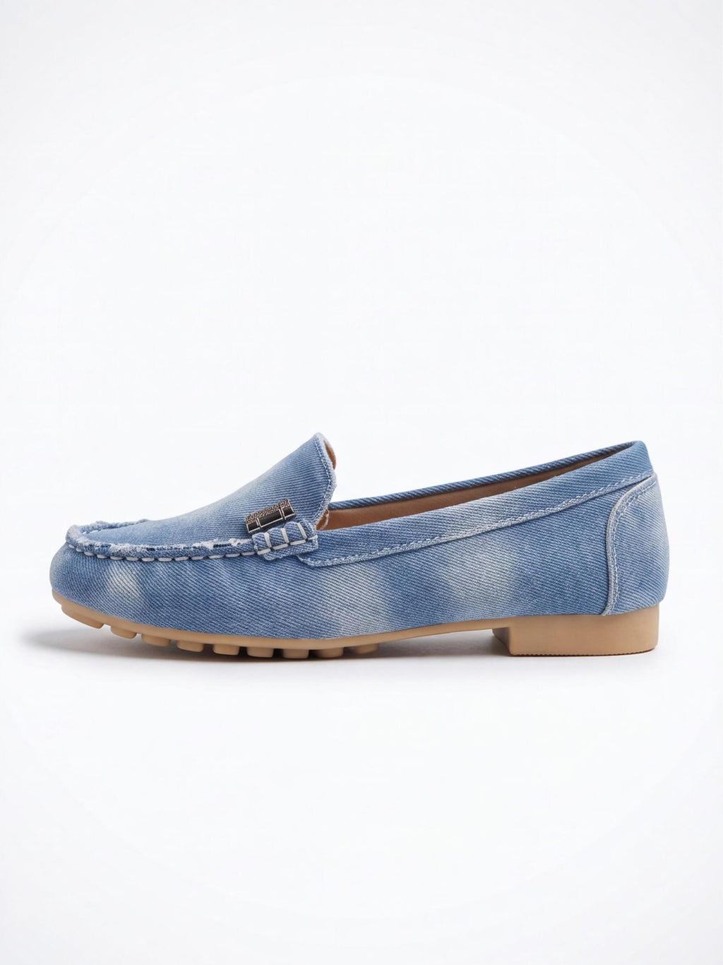 Women’s Frayed-Edge Moccasin Driving Loafers