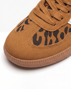 Women’s Leopard-Print Lace-Up Low-Top Sneakers