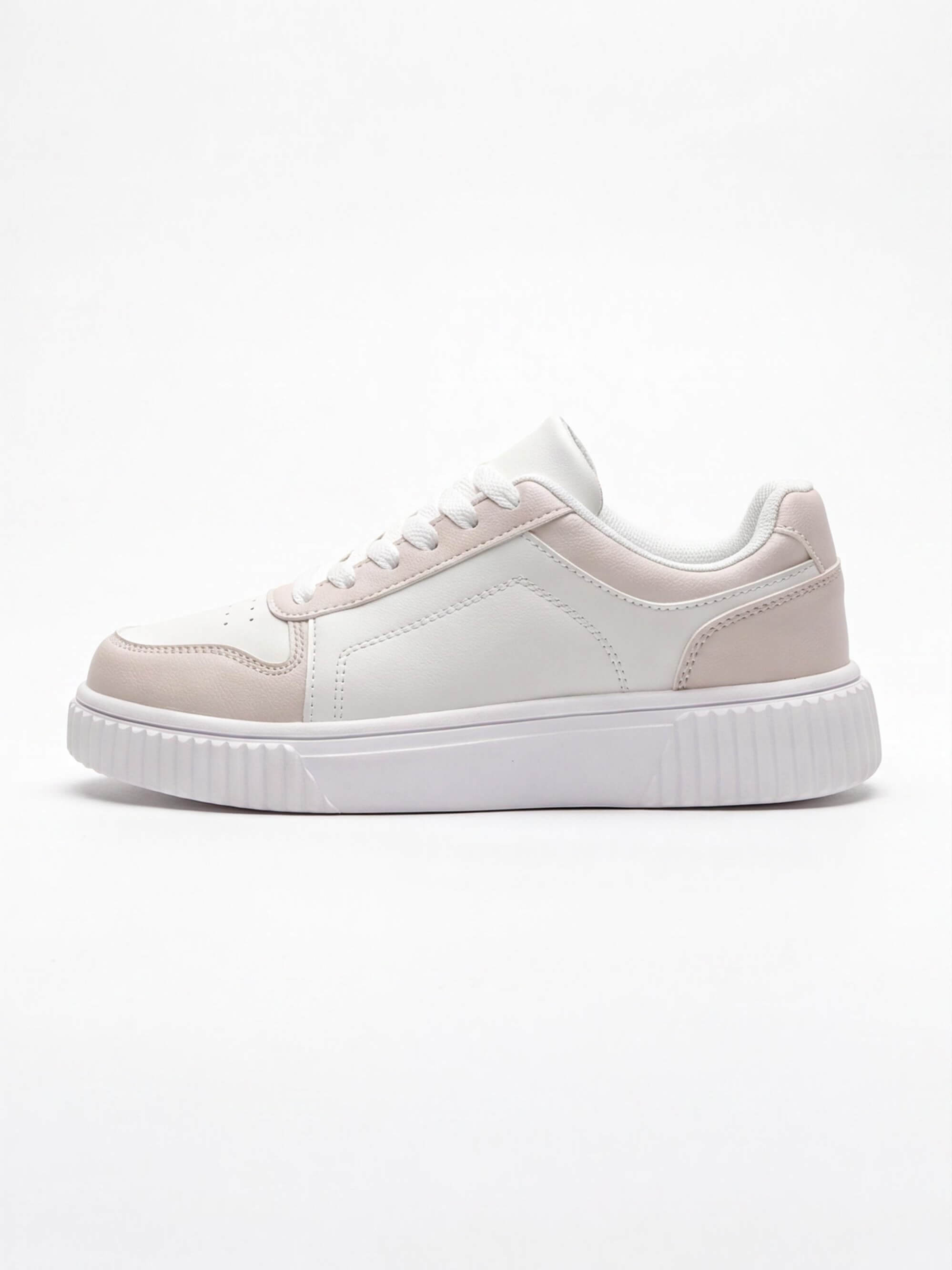 Women’s Panelled Lace-Up Platform Sneakers