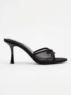 Women’s Bow-Detail Heeled Mule Sandals
