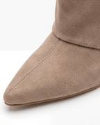 Women’s Suede-Look Knee-High Pointed-Toe Boots