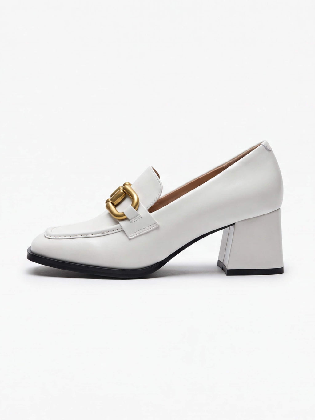 Women’s Horsebit Square-Toe Block-Heel Loafer Pumps