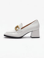 Women’s Horsebit Square-Toe Block-Heel Loafer Pumps