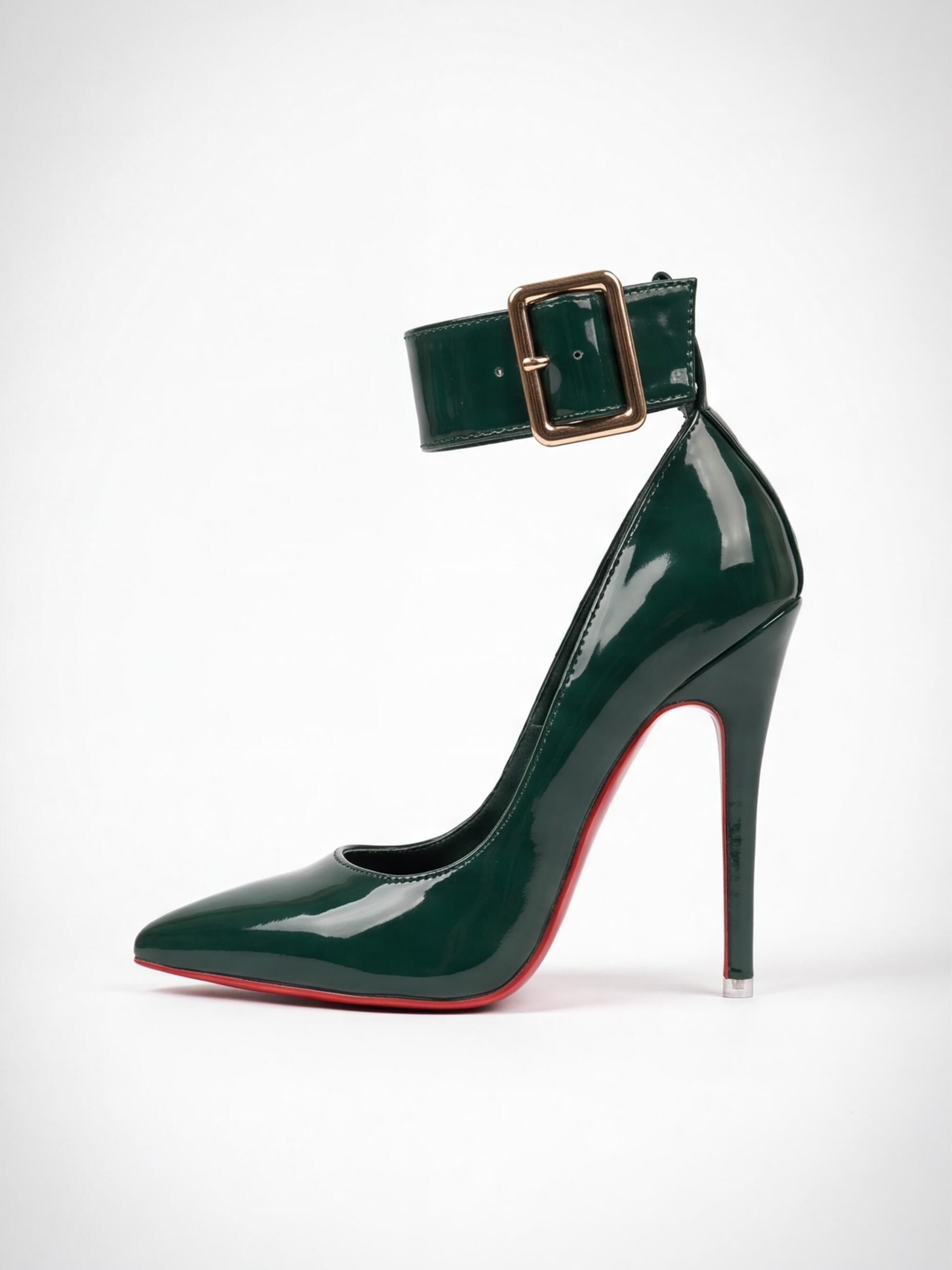 Women’s Buckle-Strap Pointed Stiletto Heels