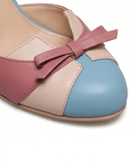 Women’s Pastel Colorblock Bow Ankle-Strap Heels