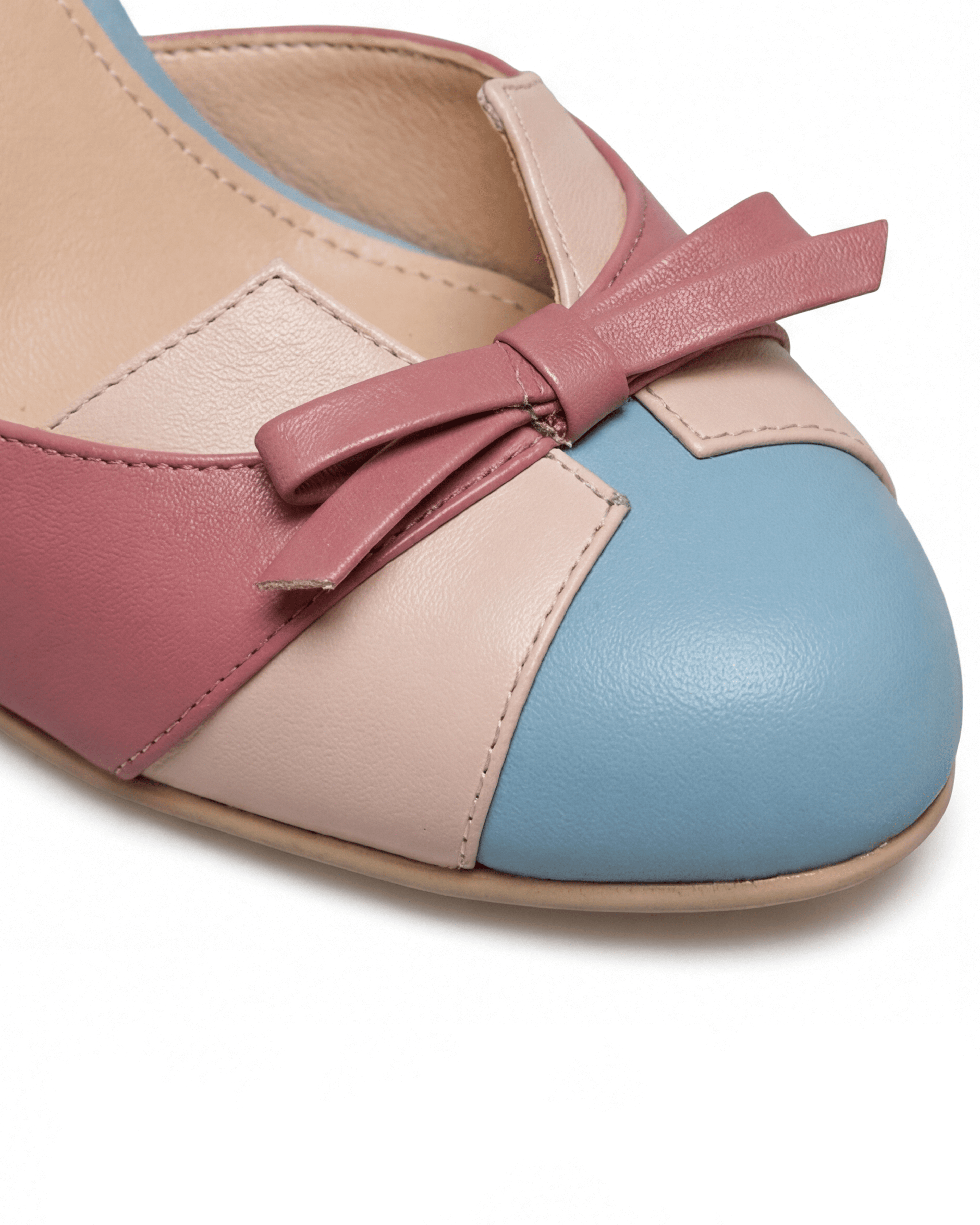 Women’s Pastel Colorblock Bow Ankle-Strap Heels