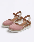 Women’s Closed-Toe Espadrille Slingback Platform Wedge Sandals
