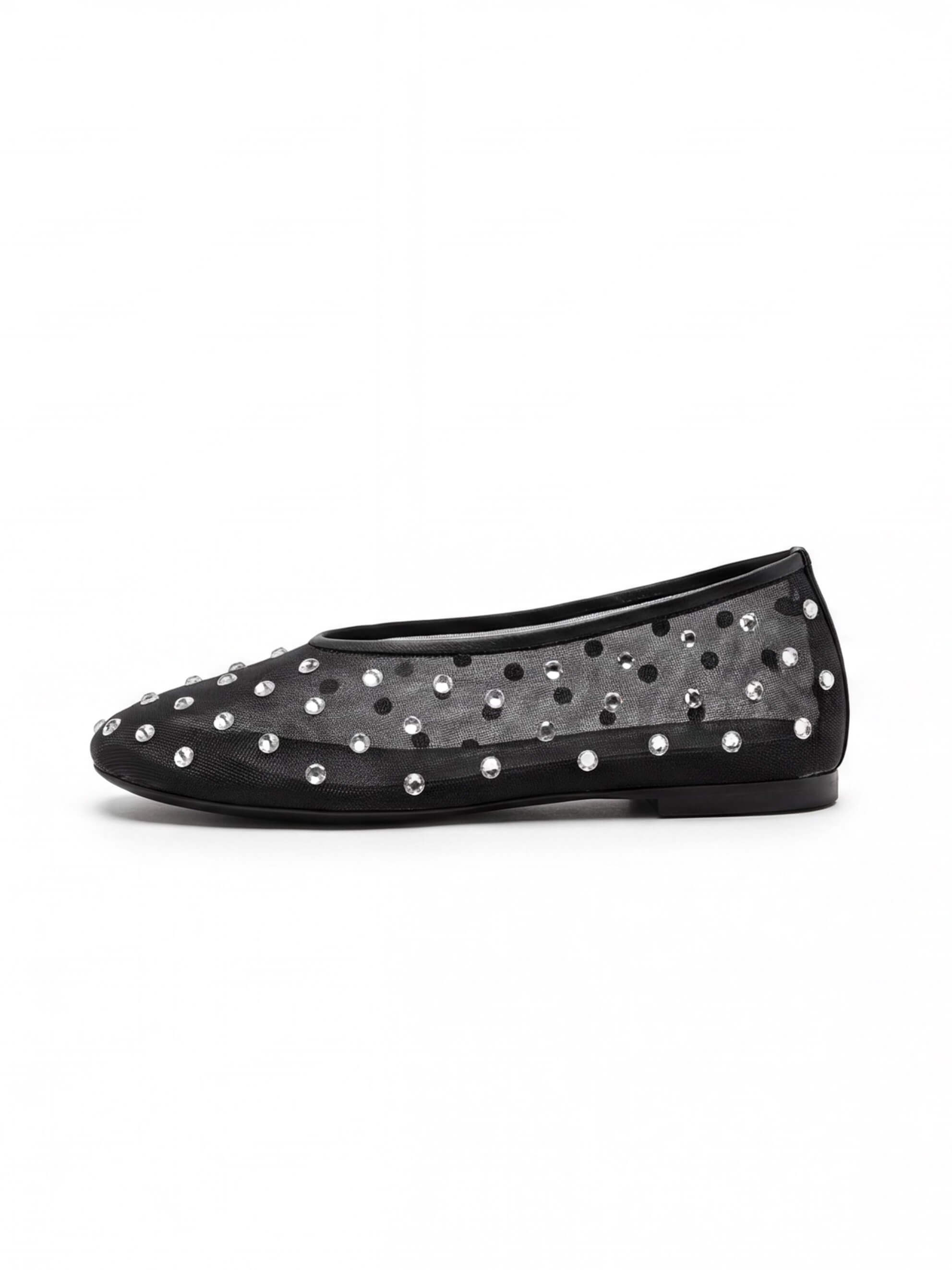 Women’s Rhinestone Mesh Ballet Flats