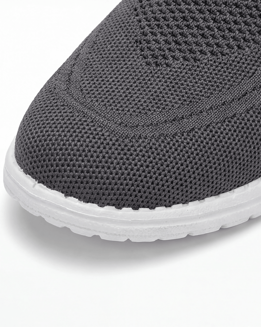Women’s Knit Slip-On Sneakers with White Sole