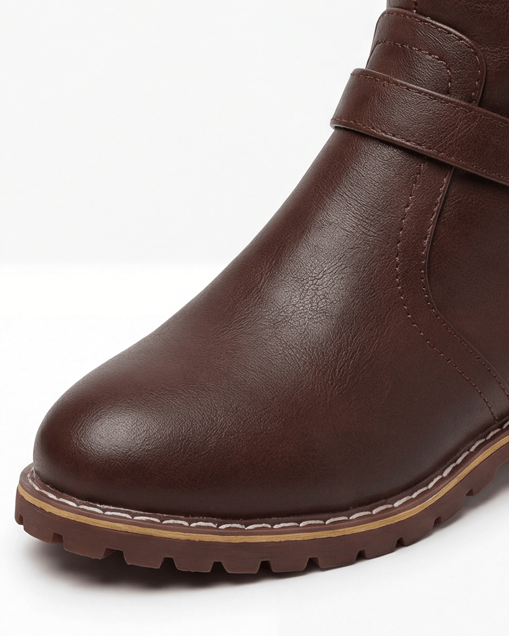 Women’s Knee-High Boots with Buckle Strap Detail